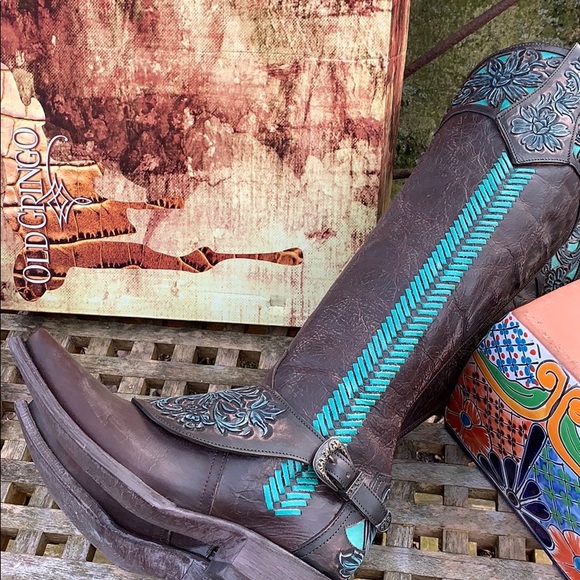 OLD GRINGO NEW With Box Aster Tooling 18” Tall Knee High Western Boots, Size 6.5 - Picture 9 of 13